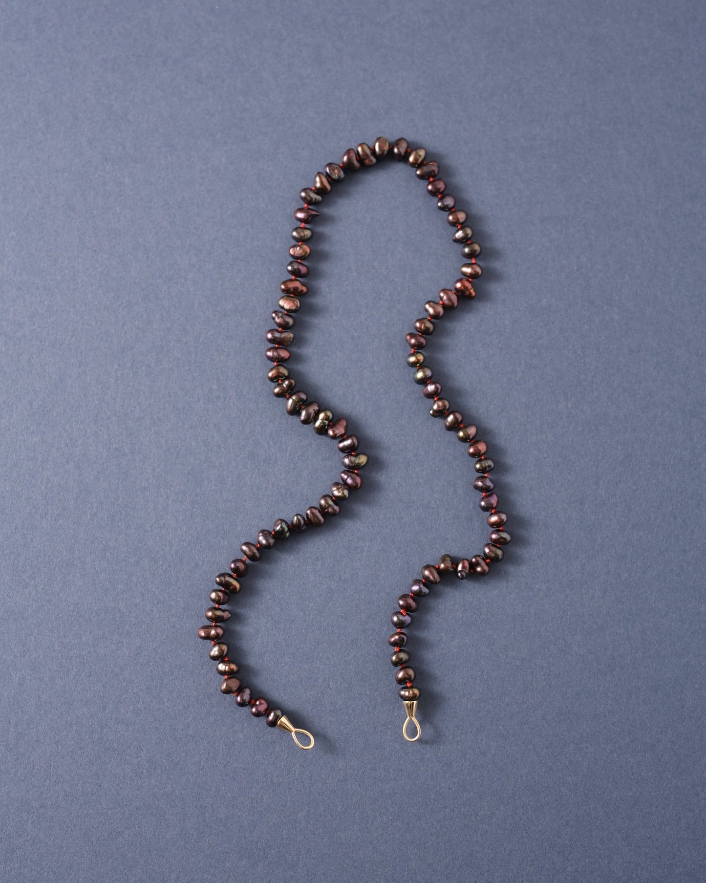 brown pearl necklace with modular ends 